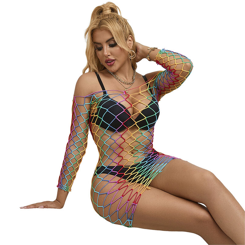robe résille manches longues arc-en-ciel Subblime 2