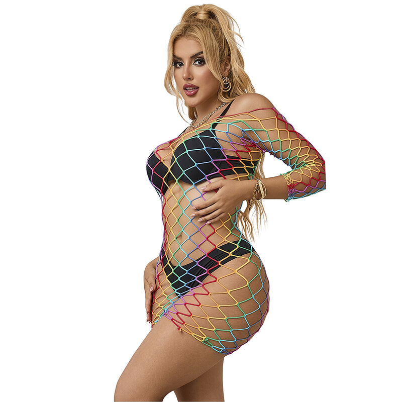 robe résille manches longues arc-en-ciel Subblime 5