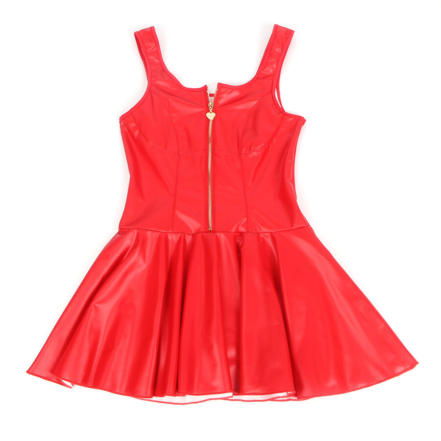 robe en similicuir rouge fermeture éclair cœur S/M Subblime 5