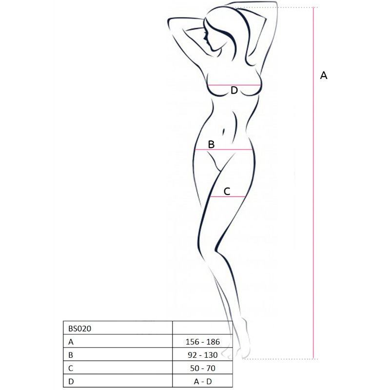 bodystocking résille noir brodé avec ouverture Passion BS020 2
