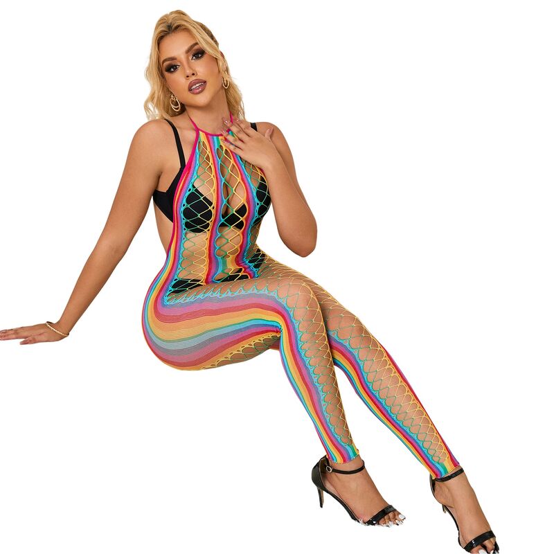 bodystocking col licou dos nu en maille arc-en-ciel XS/M Subblime 952358 5