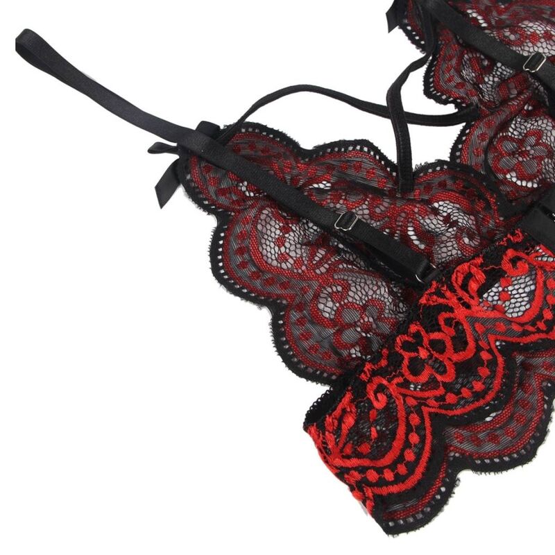 Ensemble dentelle rouge et noire Subblime, vue 6