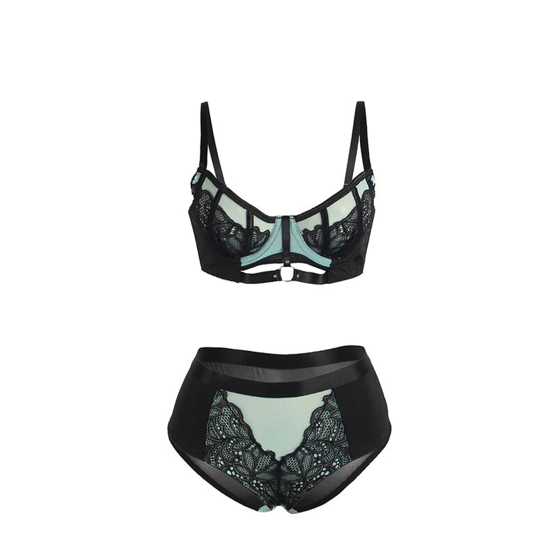 ensemble soutien-gorge vert avec fermeture éclair S/M Subblime 955557 5
