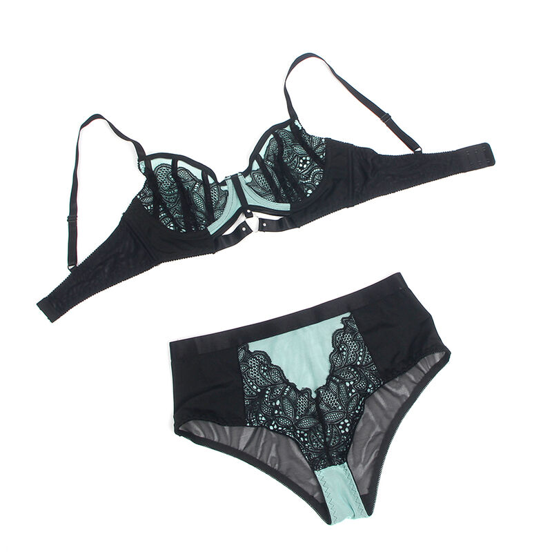 ensemble soutien-gorge vert avec fermeture éclair S/M Subblime 955557 7