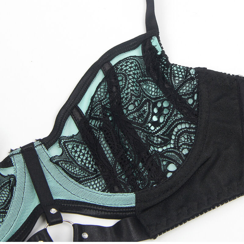 ensemble soutien-gorge vert avec fermeture éclair S/M Subblime 955557 8