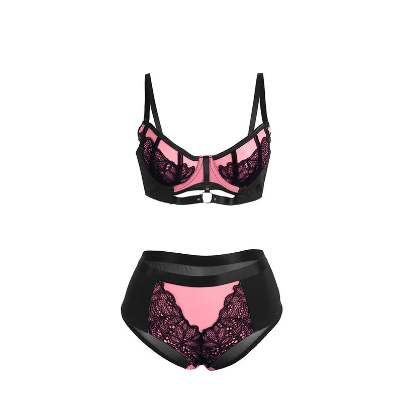 ensemble soutien-gorge rose avec fermeture éclair S/M Subblime 955571 5