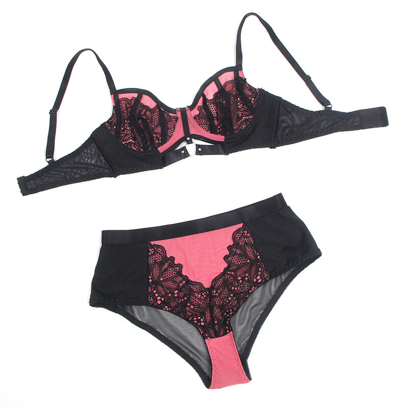 ensemble soutien-gorge rose avec fermeture éclair S/M Subblime 955571 6