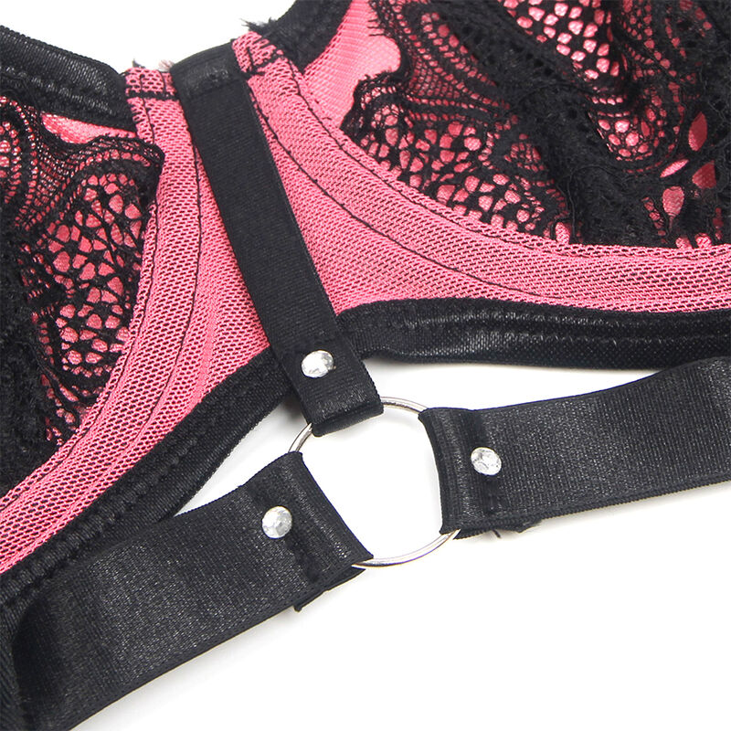 ensemble soutien-gorge rose avec fermeture éclair L/XL Subblime 955588 9