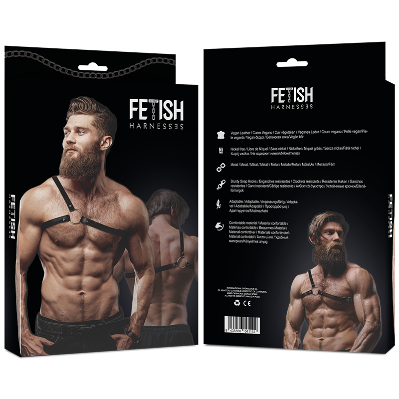 harnais épaules croisées en éco-cuir pour homme Fetish Submissive Attitude 6