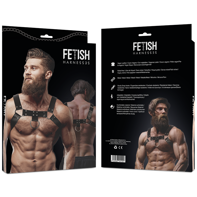 harnais de poitrine en éco-cuir pour homme Fetish Submissive Attitude 6