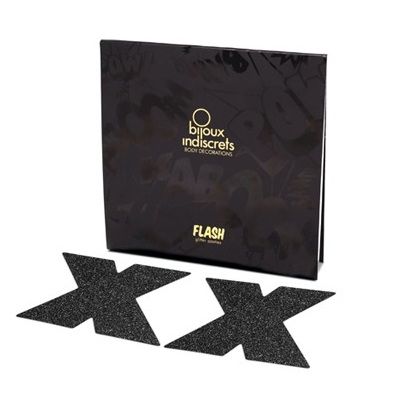 cache-tétons autocollants croix noire Flash Bijoux Indiscrets 2