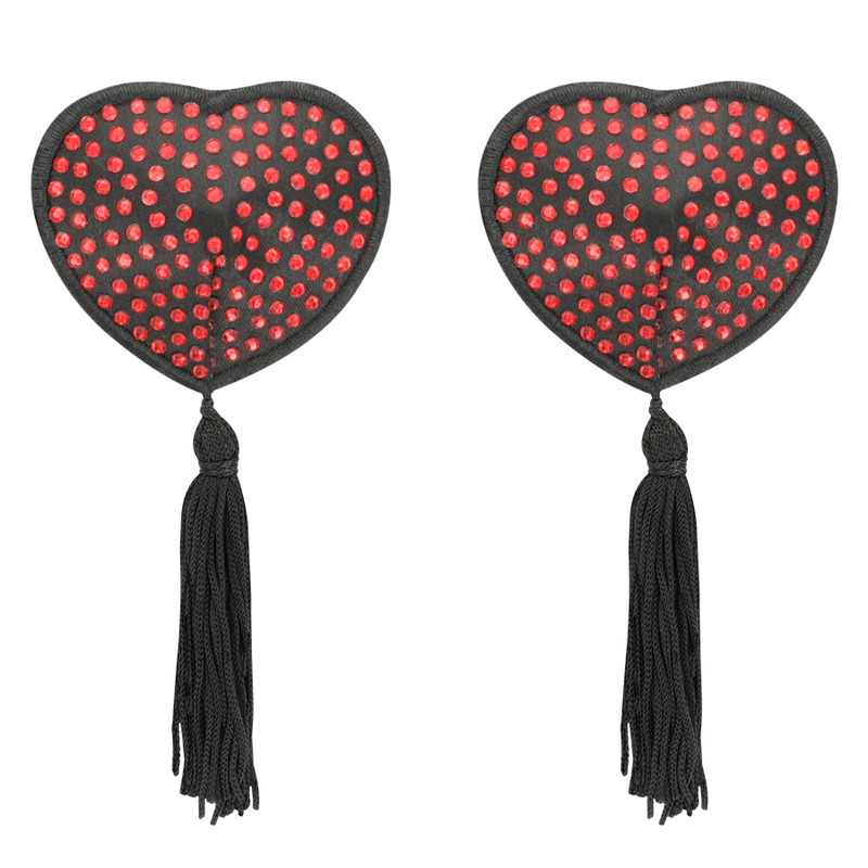 cache-tétons rouge et noir Coquette Chic Desire 3