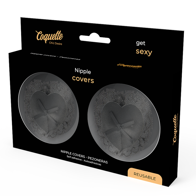 cache-tétons en dentelle noire Coquette Chic Desire 4