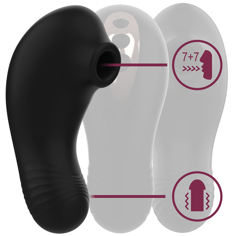 stimulateur clitoridien de poche 2 moteurs noir Rithual Shushu Pro 3
