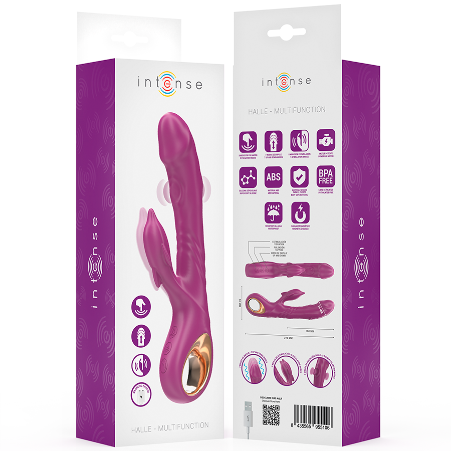 vibromasseur multifonction langue stimulante dauphin violet Intense Halle 8
