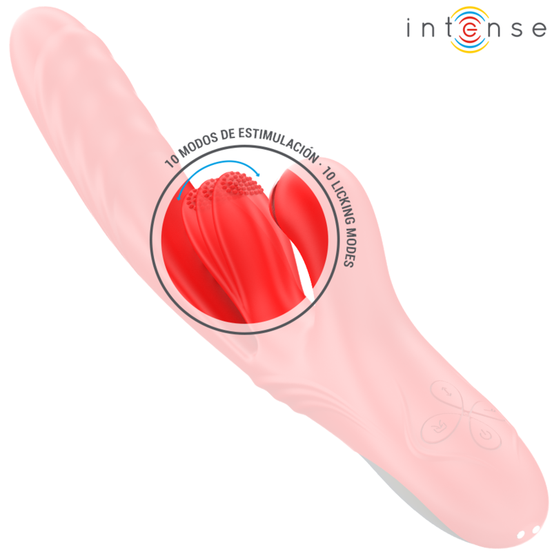 vibromasseur multifonction poussée et aspiration clitoridienne rouge Intense Karol 6