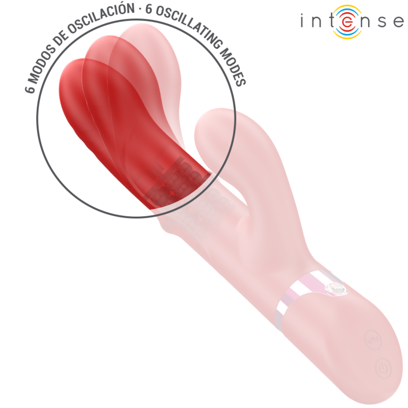 vibromasseur multifonction rotatif et oscillant rouge Intense Lele 4