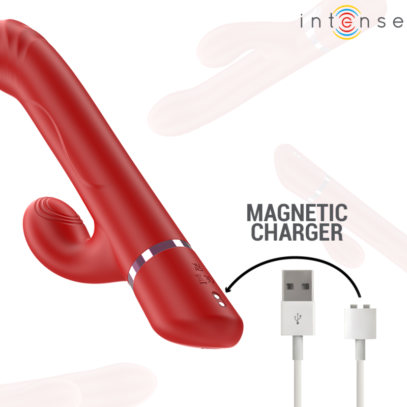 vibromasseur multifonction rotatif et oscillant rouge Intense Lele 7