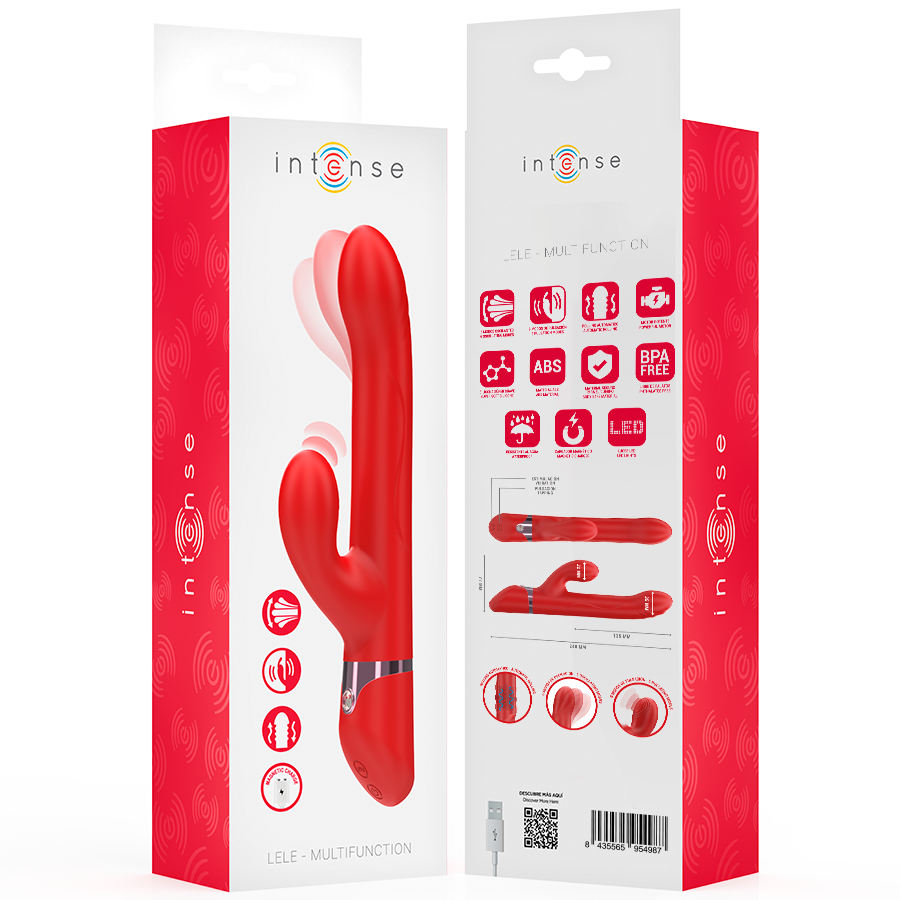 vibromasseur multifonction rotatif et oscillant rouge Intense Lele 8