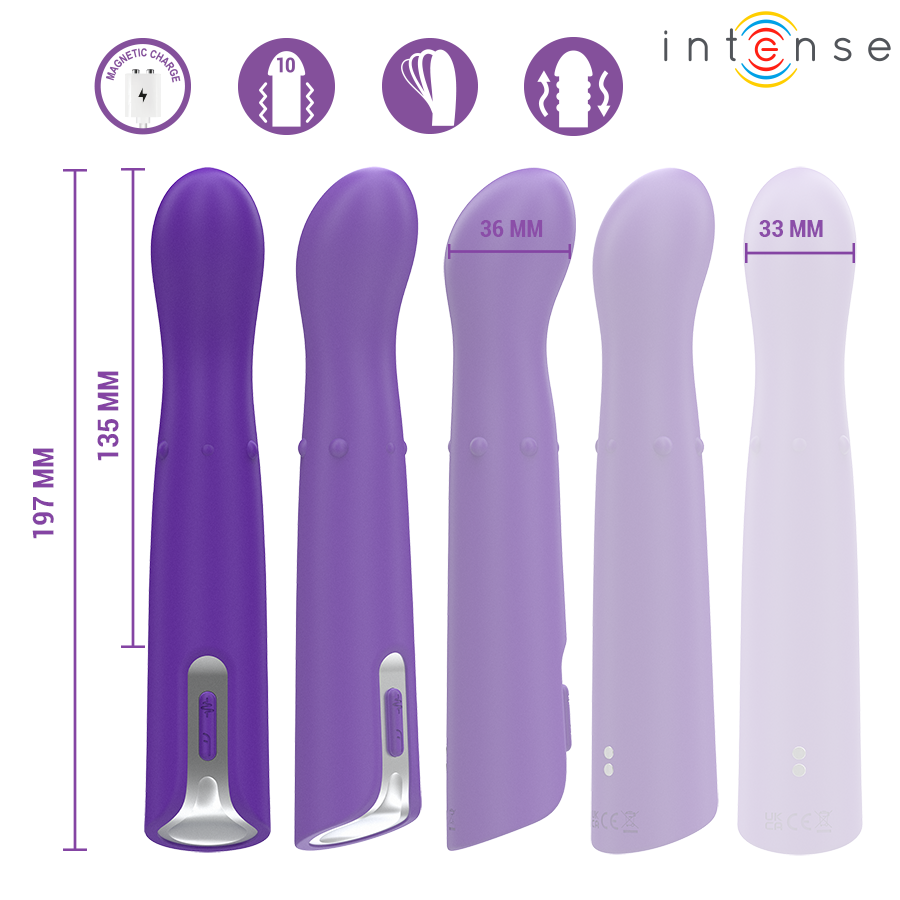 vibromasseur point G à billes va-et-vient tête oscillante Intense Helena 13,5 cm 5