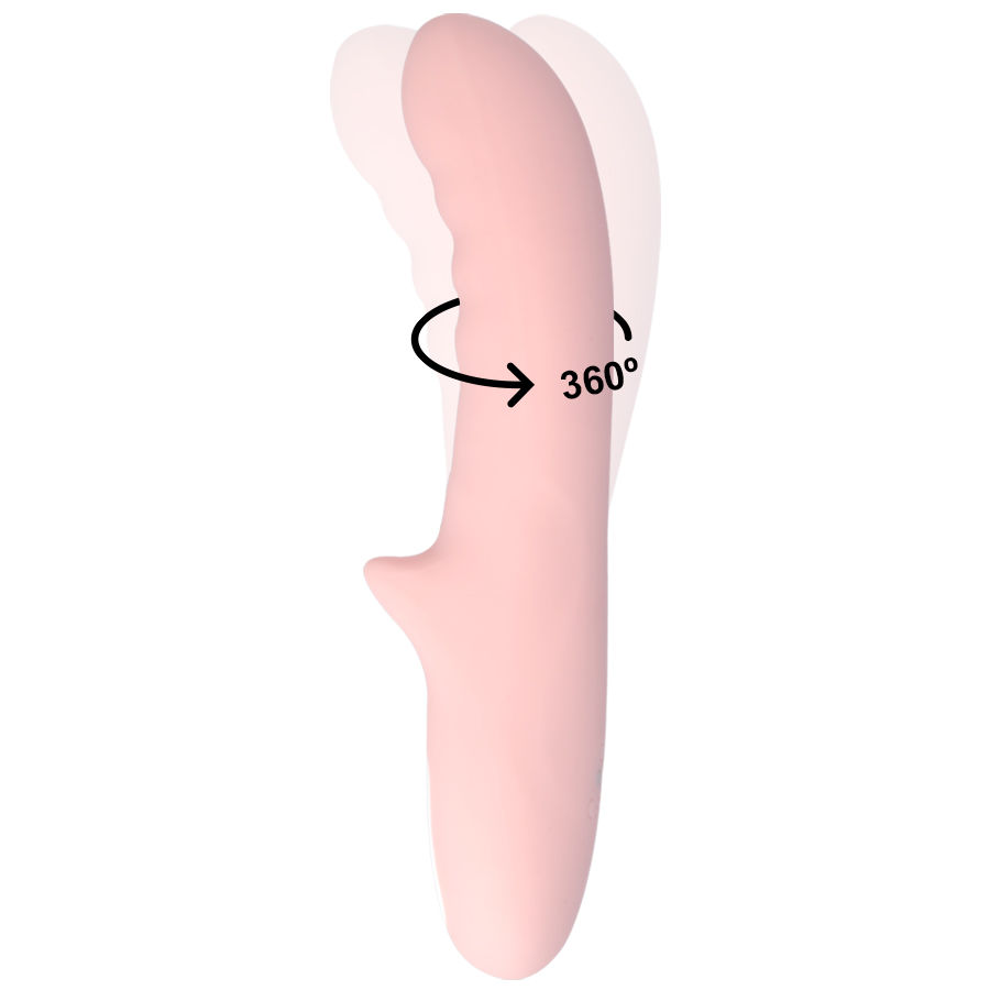 vibromasseur rotatif double moteur rose Mia Pisa 2