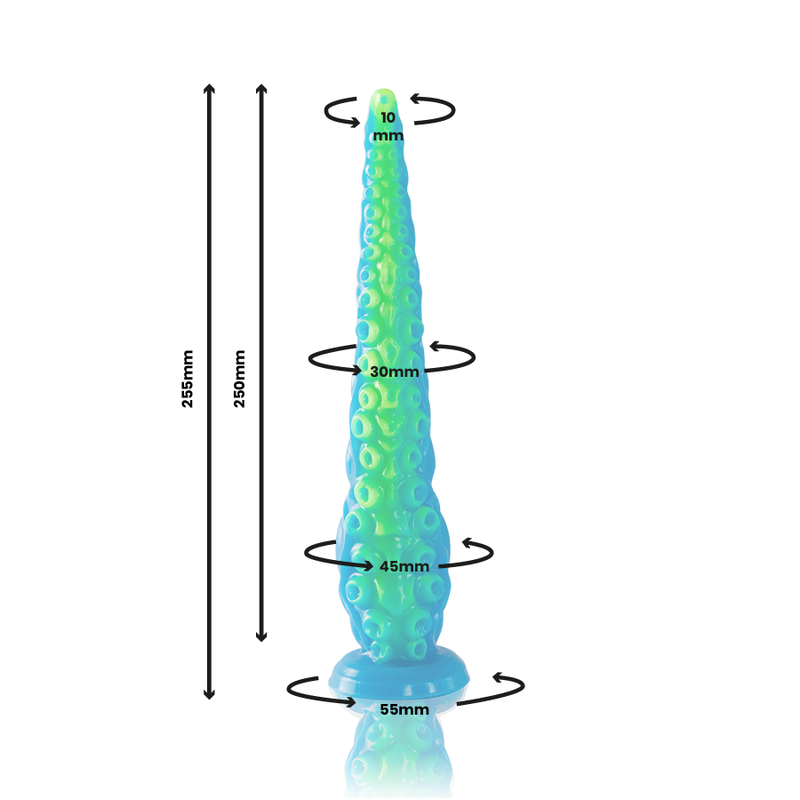 gode à tentacules fines fluorescentes petite taille Epic Scylla 4