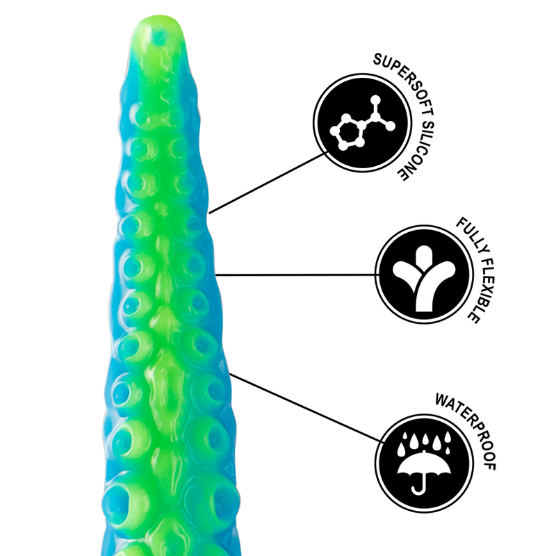 gode à tentacules fines fluorescentes petite taille Epic Scylla 9