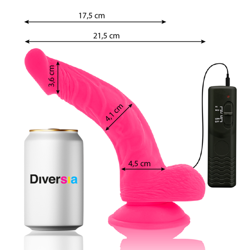 gode vibrant flexible rose 21,5 cm Diversia 3