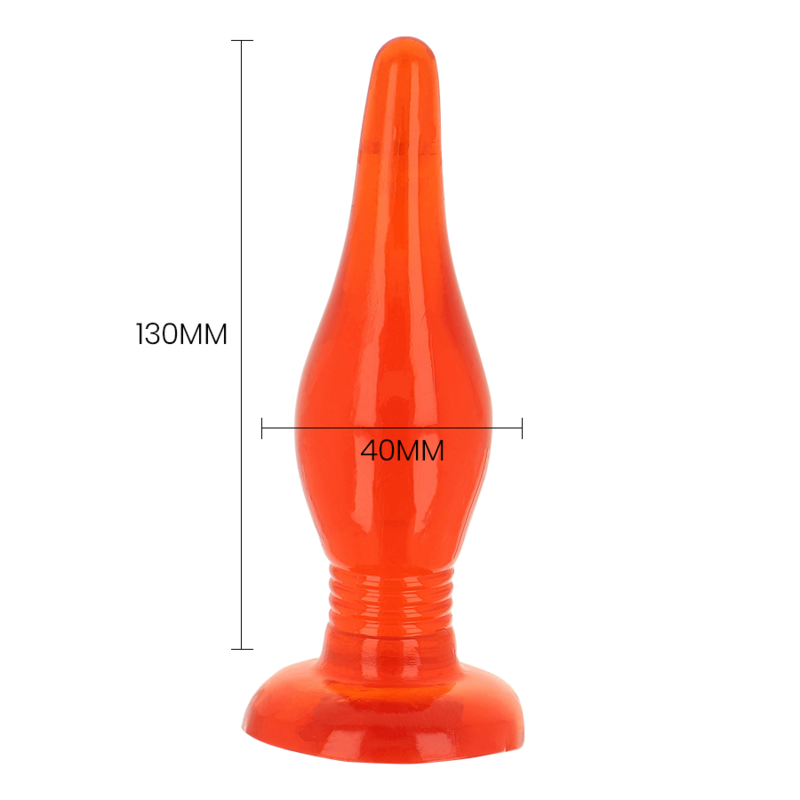plug anal conique à ventouse rouge Soft Touch 14,2 cm Baile 5