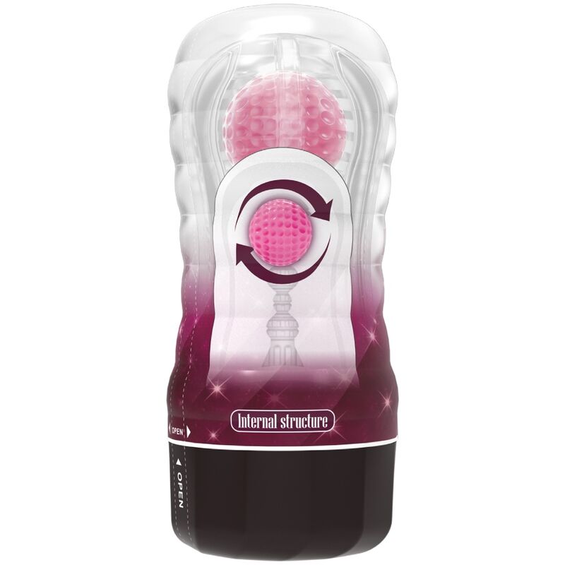 masturbateur tasse à bille roulante rose Pretty Love 8