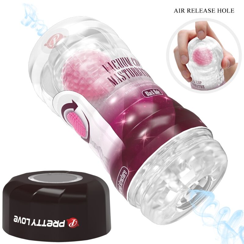 masturbateur tasse à bille roulante rose Pretty Love 9
