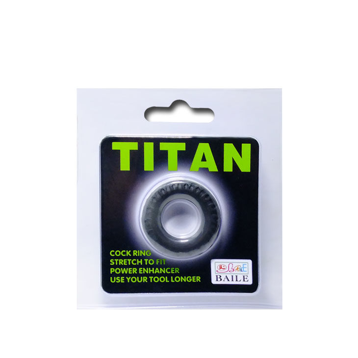 anneau pénien en silicone noir et vert Titan 2 cm Baile 5