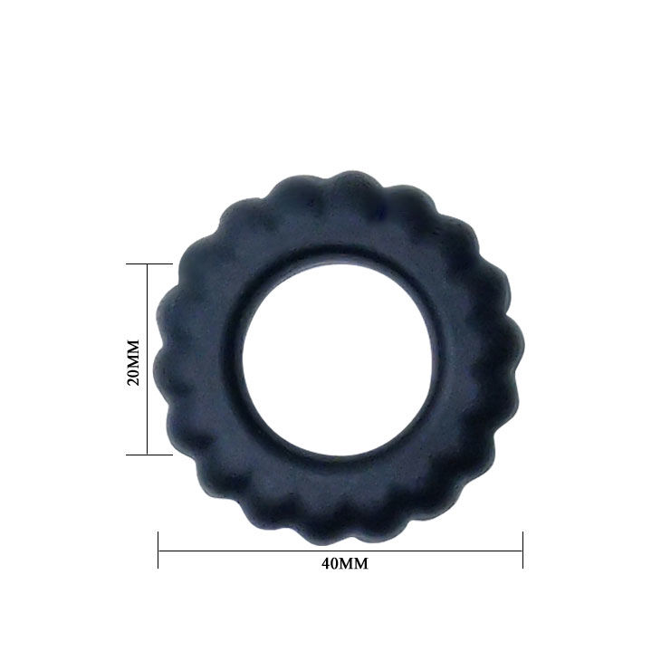 anneau pénien en silicone noir Titan 2 cm Baile 4