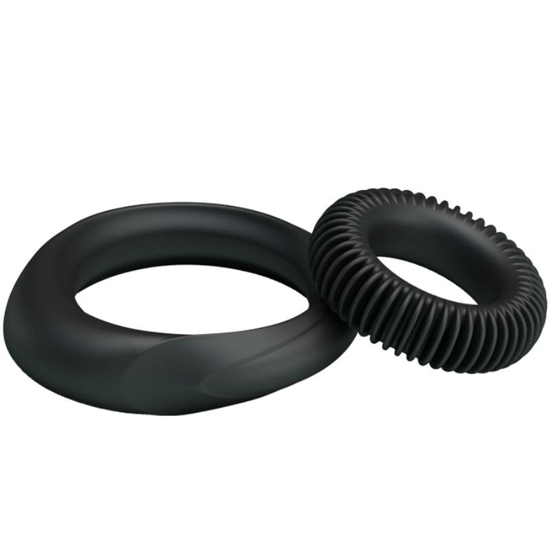 kit de 2 anneaux péniens en silicone Manhood Baile 4