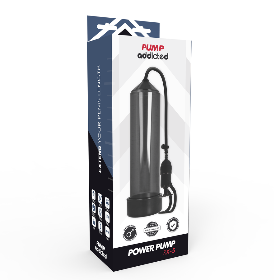 pompe à pénis à vide noire RX5 Pump Addicted 5