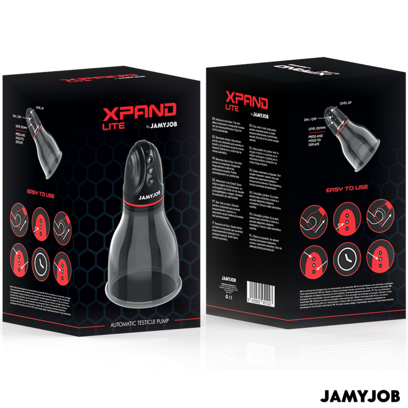 pompe à testicules automatique 3 niveaux daspiration gris Xpand Lite Jamyjob 7