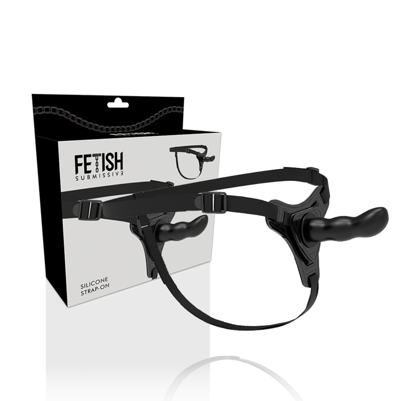 harnais gode en silicone noir point G 16 cm Fetish Submissive Harness 2