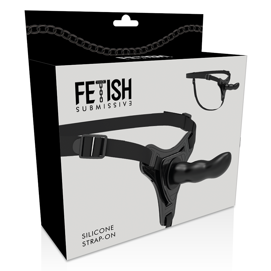 harnais gode en silicone noir point G 16 cm Fetish Submissive Harness 5