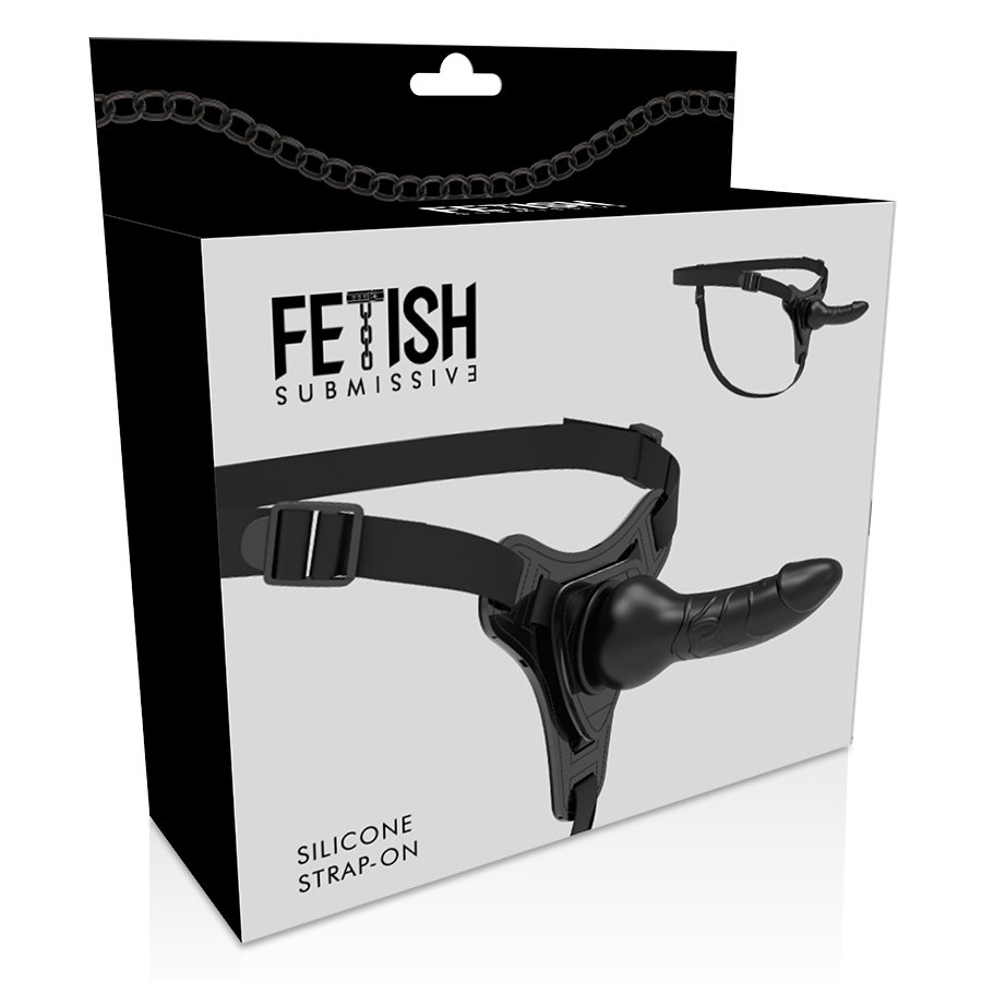 harnais gode en silicone noir réaliste 16 cm Fetish Submissive Harness 5