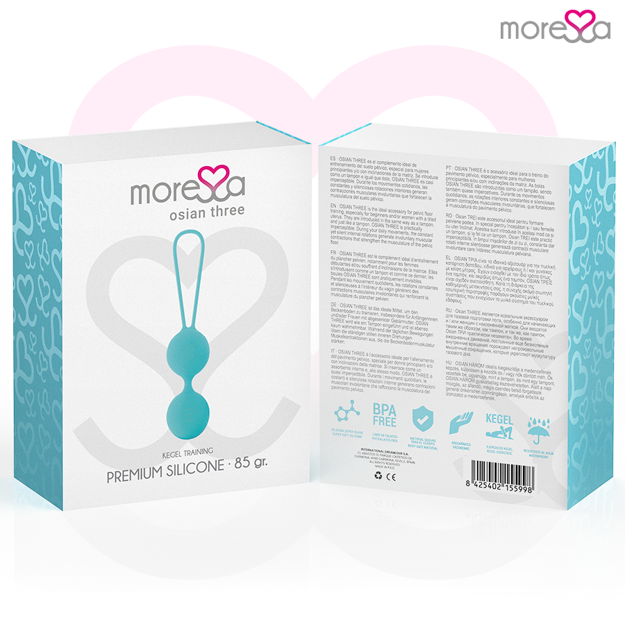 boule de Kegel en silicone turquoise 85 g Osian Trois Moressa 7