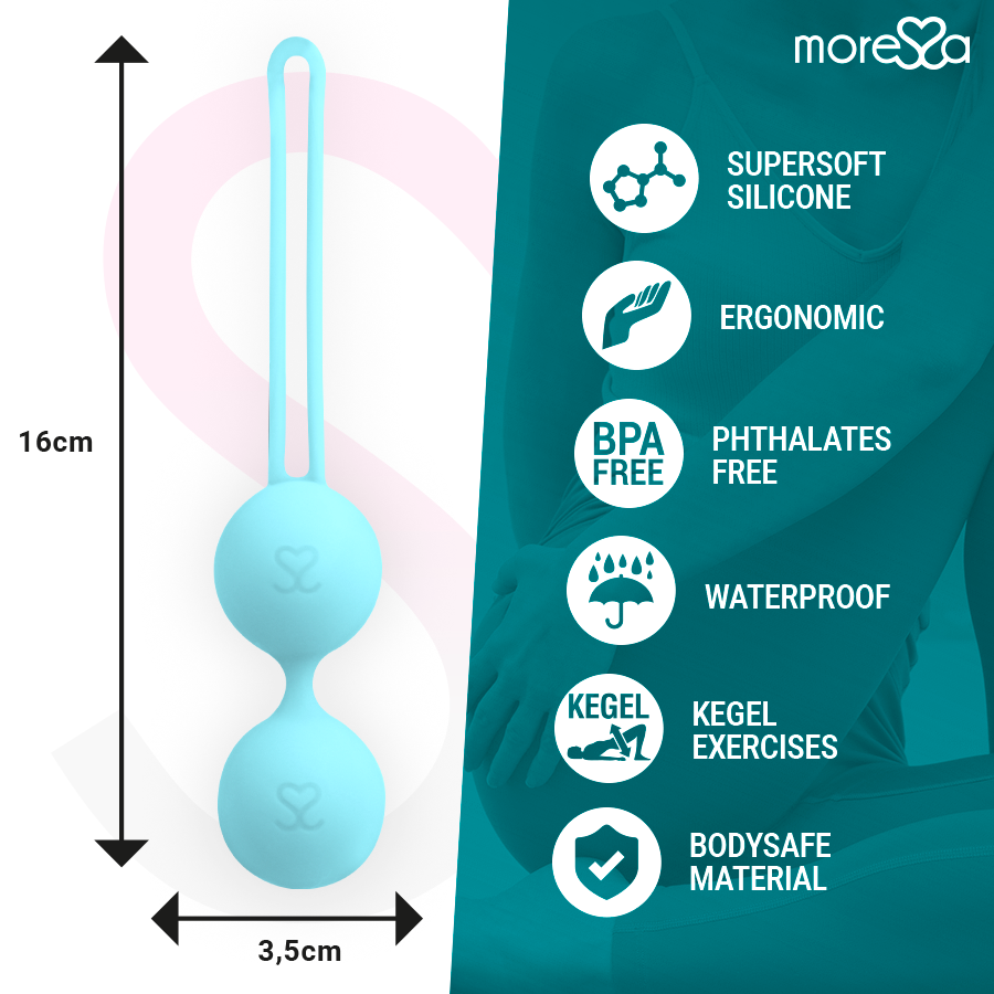 boule de Kegel en silicone turquoise 101 g Osian Deux Moressa 4