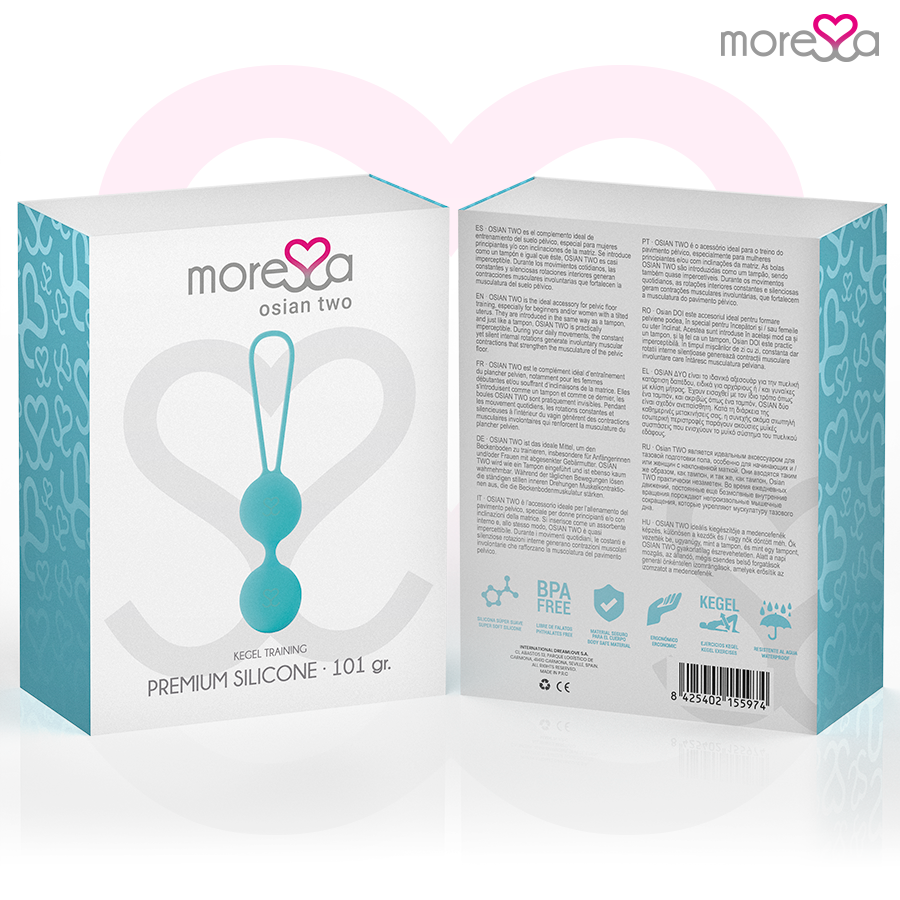 boule de Kegel en silicone turquoise 101 g Osian Deux Moressa 7