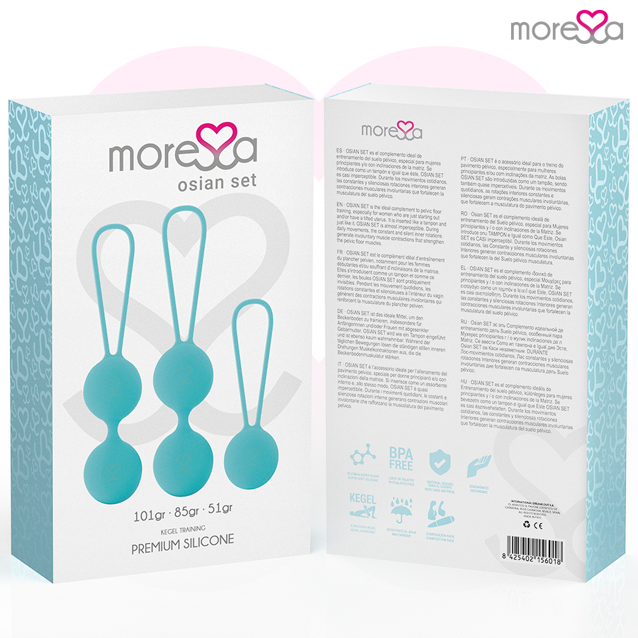 set de 3 boules de Kegel en silicone turquoise Osian Moressa 7