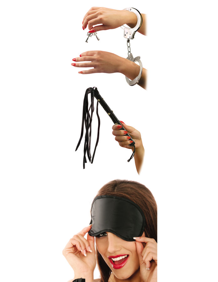 kit bondage fouet menottes et masque en satin Lovers Fantasy Fetish Fantasy Series 5