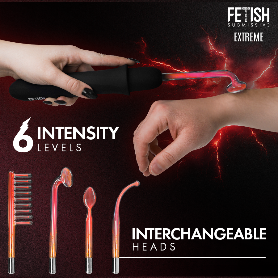 vibromasseur wand électrostimulation haute fréquence 4 têtes Fetish Submissive Extreme 2