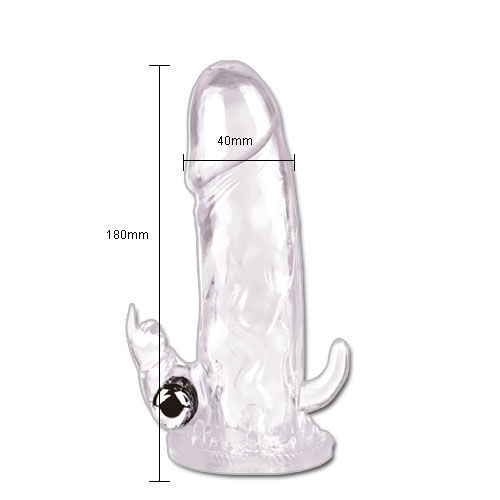 gaine dextension de pénis avec stimulateur clitoridien vibrant Brave Man Baile 5