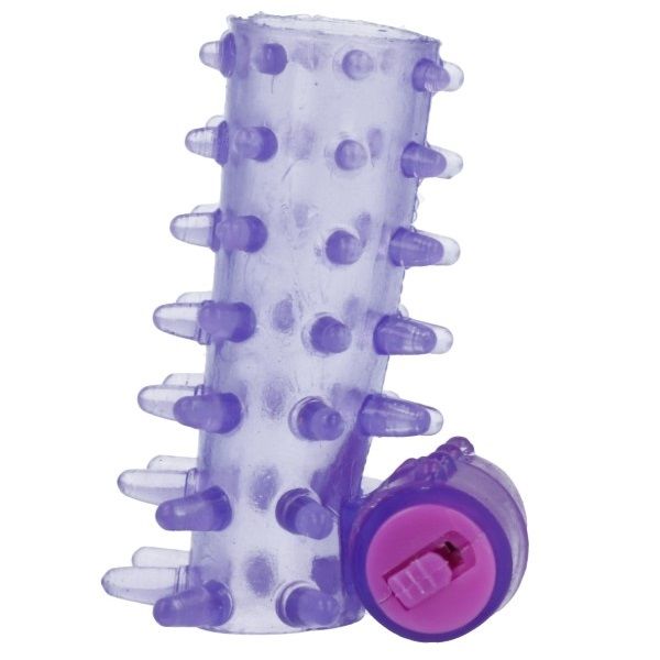 manchon pénien vibrant lilas en TPR pour débutants Casual Love 4