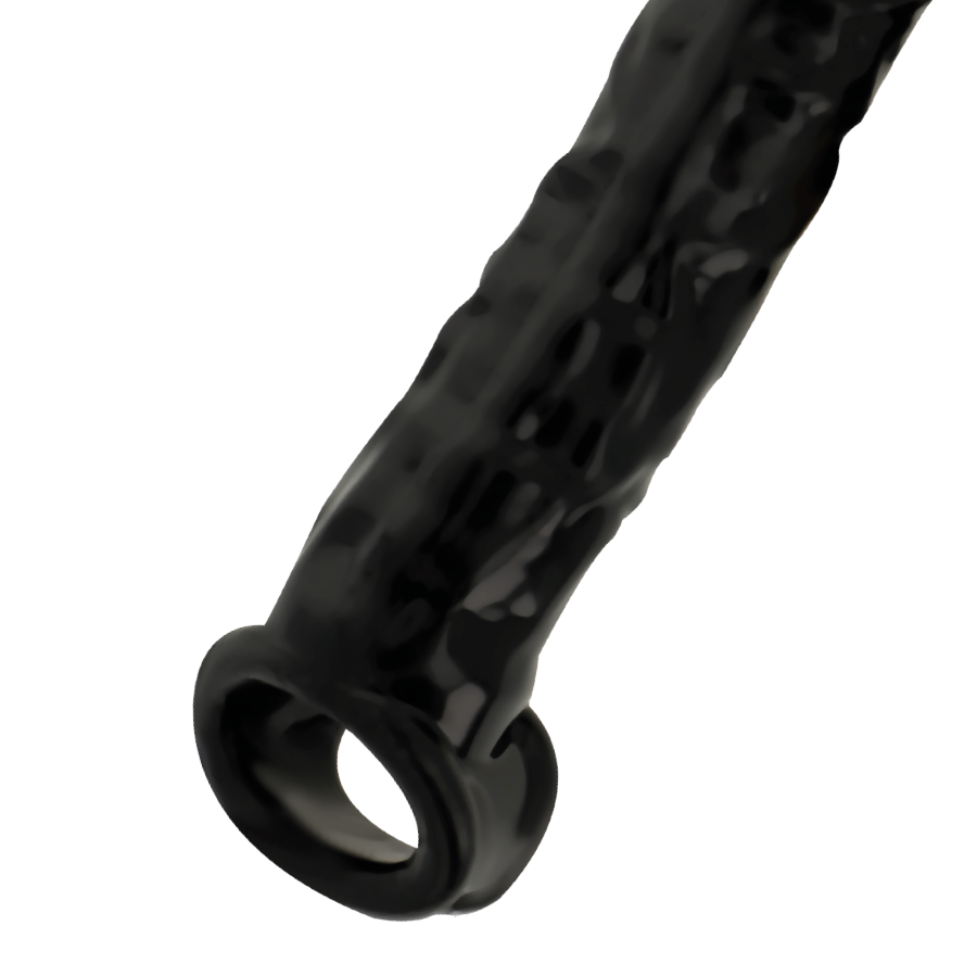 gaine dextension de pénis noire avec anneau pour testicules Addicted Toys 4