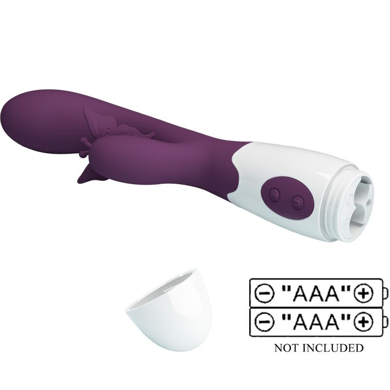 vibromasseur rabbit violet avec bras papillon Butterfly Kiss Pretty Love 5