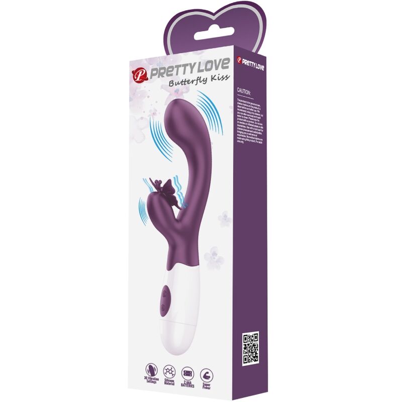 vibromasseur rabbit violet avec bras papillon Butterfly Kiss Pretty Love 6
